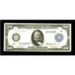 Fr. 1025 $50 1914 Federal Reserve Note Very Fine-Extrem