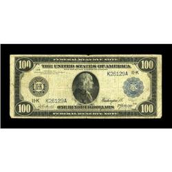 Fr. 1124 $100 1914 Federal Reserve Note Very Good-Fine.