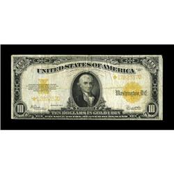 Fr. 1173* $10 1922 Gold Certificate Star Fine+. The edg