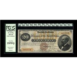 Fr. 1175a $20 1882 Gold Certificate PCGS Very Fine 25PP