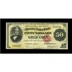 Fr. 1195 $50 1882 Gold Certificate Fine. There is a sma