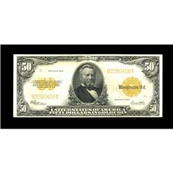 Fr. 1200 $50 1922 Gold Certificate Fine-Very Fine. This