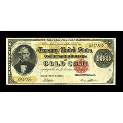 Fr. 1211 $100 1882 Gold Certificate Very Fine. This Nap