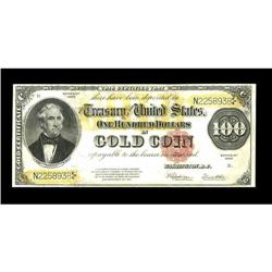 Fr. 1215 $100 1922 Gold Certificate Very Fine. This is