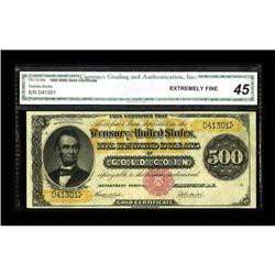 Fr. 1216b $500 1882 Gold Certificate CGA Extremely Fine