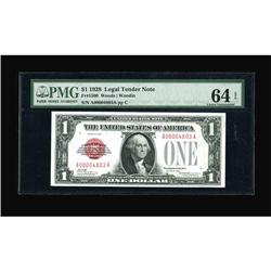 Fr. 1500 $1 1928 Legal Tender Note. PMG CU 64 EPQ