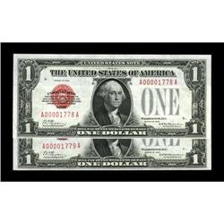 Fr. 1500 $1 1928 Legal Tender Notes. Two Consecutive Ex