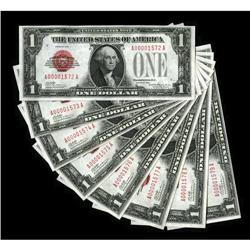 Eight Consecutive Fr. 1500 $1 1928 Legal Tender Notes.