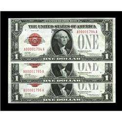 Fr. 1500 $1 1928 Legal Tender Notes. Three Consecutive