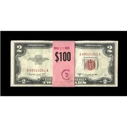 Fr. 1511 $2 1953B Legal Tender Notes. Fifty Consecutive