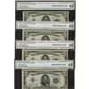Image 1 : Fr. 1651 $5 1934A Silver Certificates. Four Consecutive 