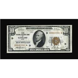 Fr. 1860-D* $10 1929 Federal Reserve Bank Star. XF-AU