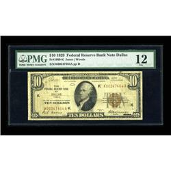 Fr. 1860-K $10 1929 Federal Reserve Bank Note. PMG Fine
