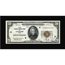 Fr. 1870-D $20 1929 Federal Reserve Bank Note. Gem CU