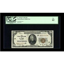Fr. 1870-H* $20 1929 Federal Reserve Bank Note. PCGS Ne