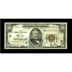 Fr. 1880-B* $50 1929 Federal Reserve Bank Note. Fine.Ne