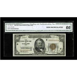 Fr. 1880-D $50 1929 Federal Reserve Bank Note. CGA Gem