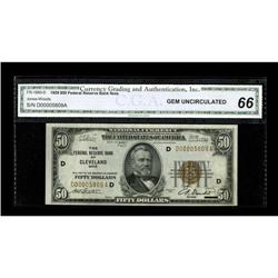 Fr. 1880-D $50 1929 Federal Reserve Bank Note. CGA 66