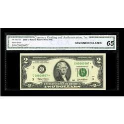 Fr. 1937-C* $2 2003 Federal Reserve Note. CGA Gem Uncir