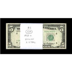 Forty One Fr. 1962-G $5 1950A Federal Reserve Notes. Ch