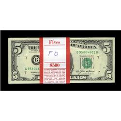 Fr. 1978-G $5 1985 Federal Reserve Notes. Original pack