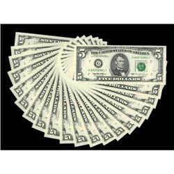 Twenty Consecutive Fr. 1985-G* $5 1985 Federal Reserve