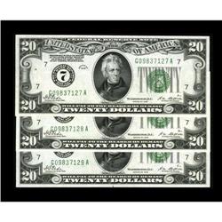 Fr. 2050-G $20 1928 Federal Reserve Note. Gem Crisp Unc