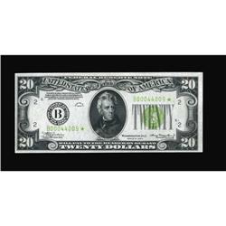 Fr. 2054-B* $20 1934 LGS Federal Reserve Note. Ch CU