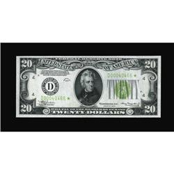 Fr. 2054-D* $20 1934 LGS Fed Reserve Star Note. Ch CU