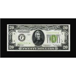 Fr. 2054-F* $20 1934 LGS Fed Reserve Note. Choice CU