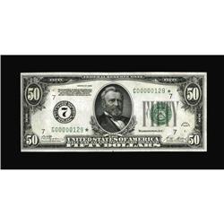 Fr. 2100-G* $50 1928 Federal Reserve Note. Crisp Uncirc