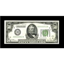 Fr. 2101-H $50 1928A Federal Reserve Note. Very Choice