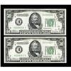 Image 1 : Fr. 2105-H $50 1934C Federal Reserve Notes. Two Consecu