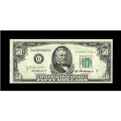 Fr. 2109-G* $50 1950B Federal Reserve Note. Choice Abou