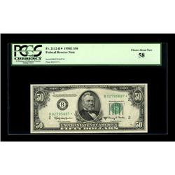 Fr. 2112-B* $50 1950E Federal Reserve Note. PCGS Choice