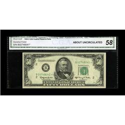 Fr. 2112-B* $50 1950E Federal Reserve Note. CGA About U