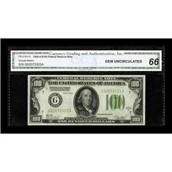 Fr. 2151-G $100 1928A DGS Federal Reserve Note. CGA Gem