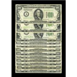 Fr. 2153-A $100 1934A Federal Reserve Notes. Fine.