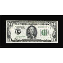 Fr. 2154-K* $100 1934B Federal Reserve Note. Choice Cri