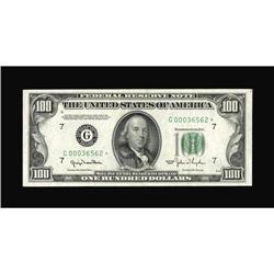 Fr. 2157-G* $100 1950 Federal Reserve Note. Gem Crisp U 