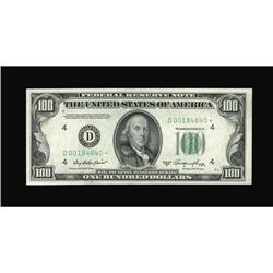 Fr. 2158-D* $100 1950A Federal Reserve Note. Gem Crisp