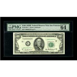 Fr. 2159-L* $100 1950B Federal Reserve Note. PMG Choice