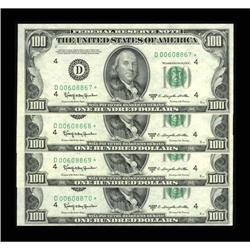 Fr. 2161-D* $100 1950D Federal Reserve Notes. Four Cons