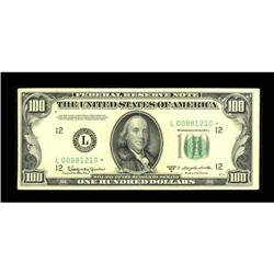 Fr. 2161-L* $100 1950D Federal Reserve Note. Extremely