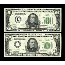 Fr. 2201-L/2202-L $500 1934/1934A Federal Reserve Notes