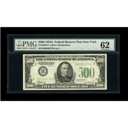 Fr. 2202-B $500 1934A Federal Reserve Note. PMG Uncircu