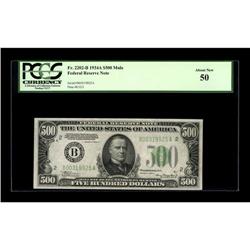 Fr. 2202-B $500 1934A Federal Reserve Note. PCGS About