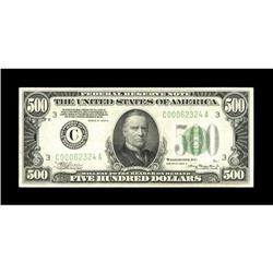 Fr. 2202-C $500 1934A Federal Reserve Note. Very Fine.A