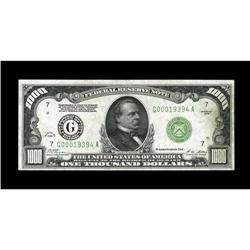 Fr. 2210-G $1000 1928 Federal Reserve Note. Crisp