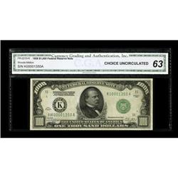 Fr. 2210-K $1000 1928 Federal Reserve Note. CGA Choice